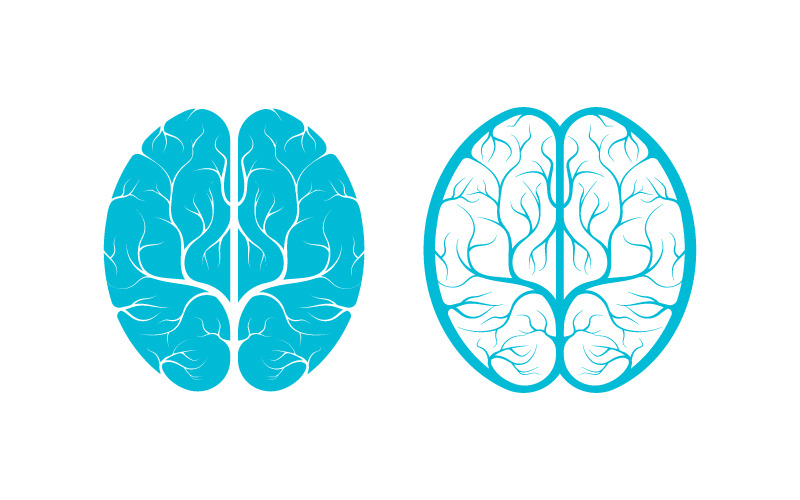 Brain Healthy Medical icon illustration template vector v.1 Logo Template