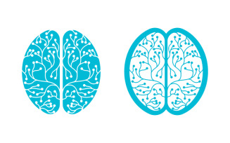Brain Healthy Medical icon illustration template vector v.3