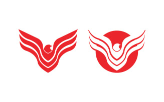 Eagle wing icon Template logo illustration design v.9