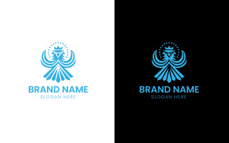 Flying Eagle bird logo-833
