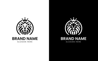 King lion head mascot logo-825