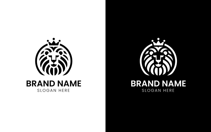 King lion head mascot logo-825 Logo Template
