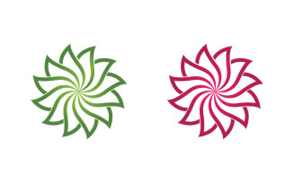 Lotus flower Salon Cosmetic skincare vector icon design template v.11
