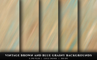 Vintage Brown and Blue Grainy Texture Backgrounds