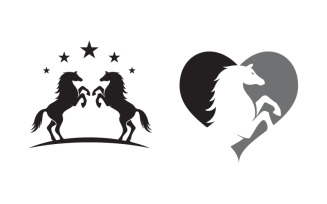 Head Horse Logo icon design illustration Template v.3