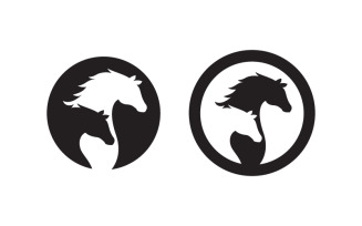 Head Horse Logo icon design illustration Template v.4