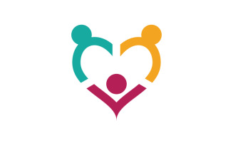 Love icon Adoption care community network and social logo v.1