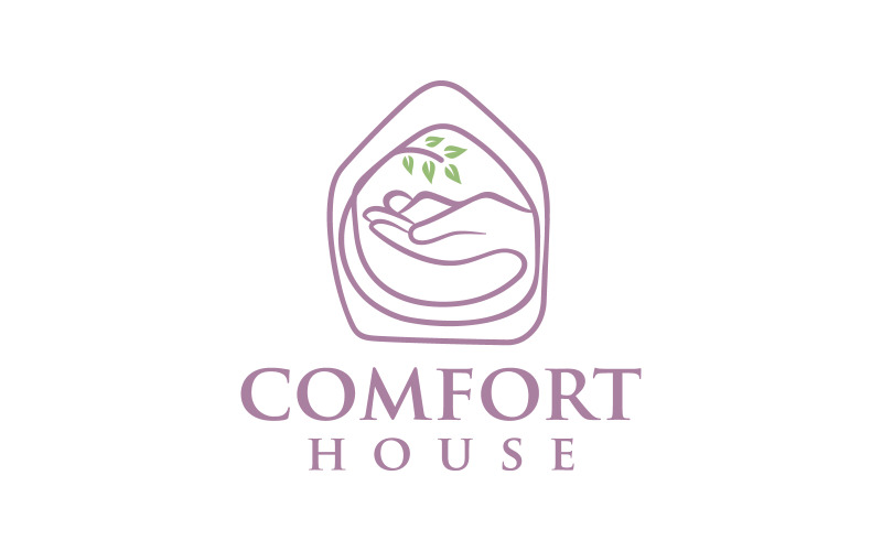Nature With Sleep Organic Comfort House Logo Design Logo Template