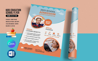 School Admission Flyer Template Customizable Designs