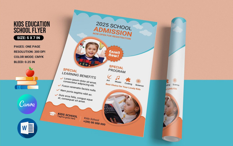 School Admission Flyer Template Customizable Designs Corporate Identity