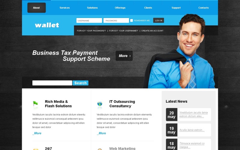 Accounting Website PSD Template