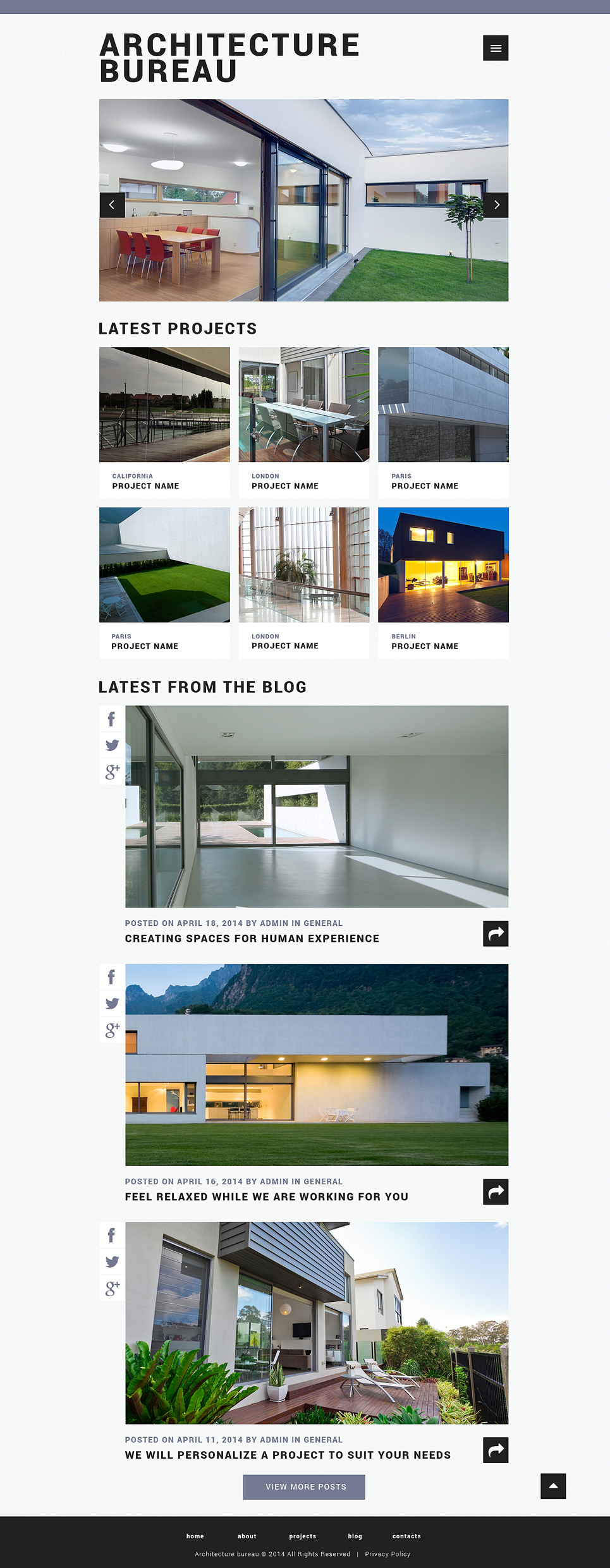 Architecture Responsive Website Template New Screenshots BIG