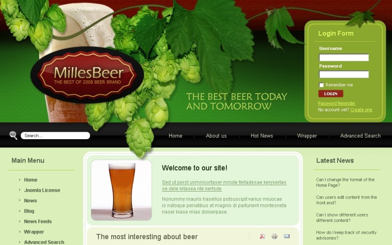 Brewery PSD Template