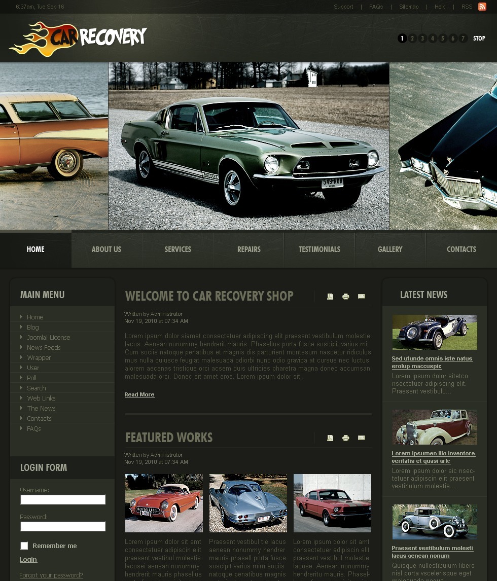 Download Car Repair PSD Template #50431