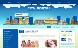 City Portal PSD Template