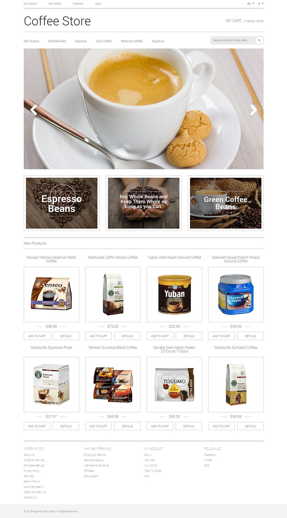 Coffee Aroma Magento Theme New Screenshots BIG