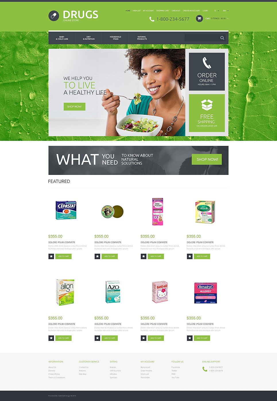 Drug Store Responsive OpenCart Template New Screenshots BIG