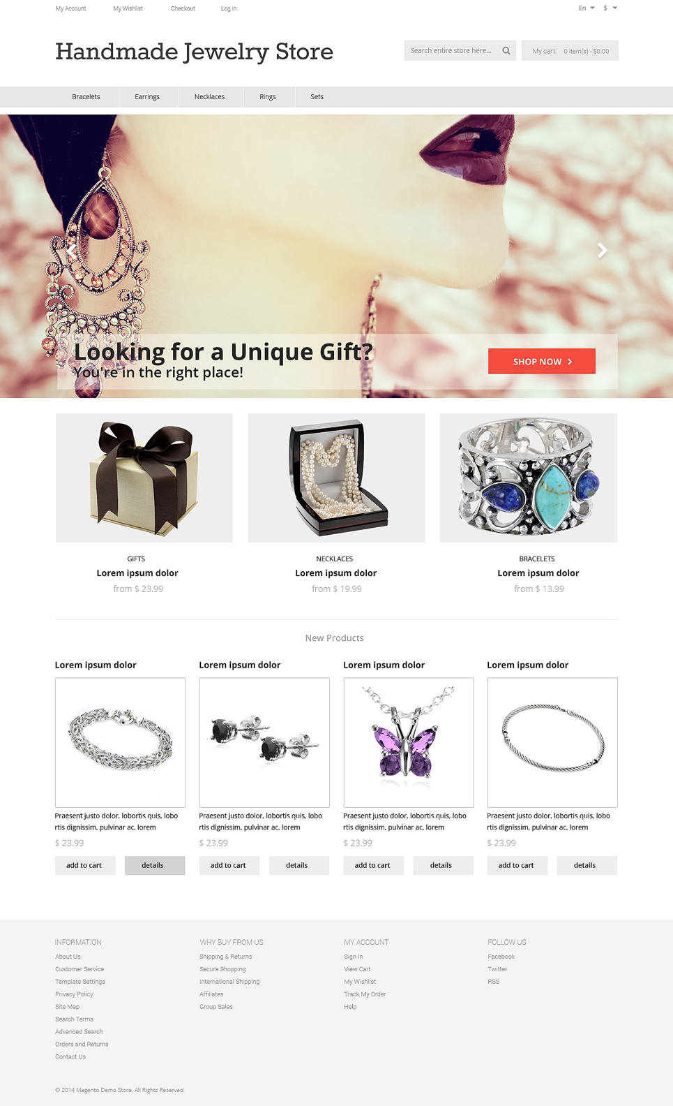 Handmade Jewelry Magento Theme New Screenshots BIG