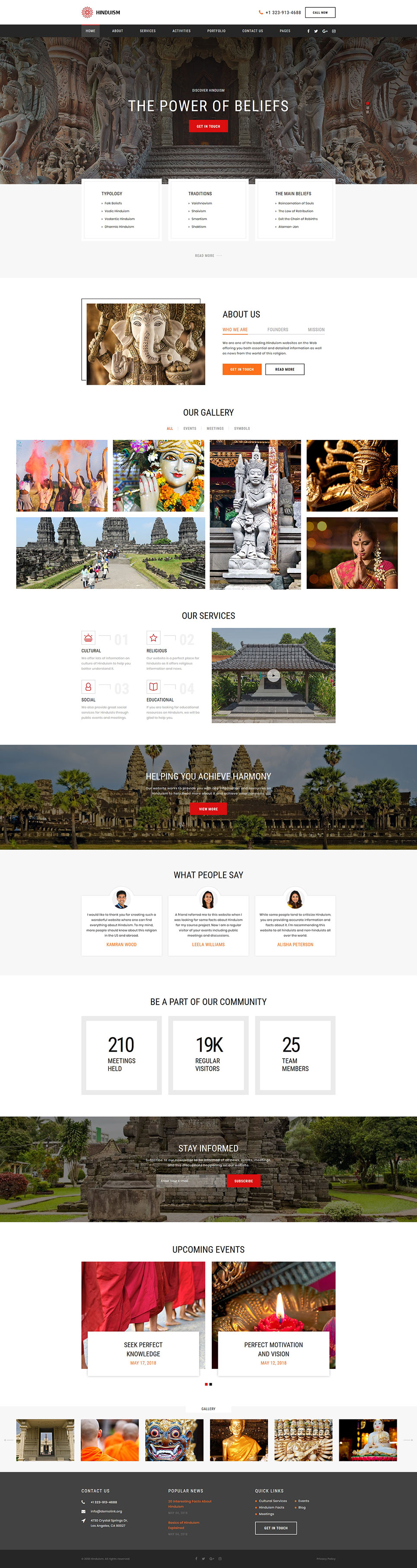Hinduism Responsive Website Template New Screenshots BIG