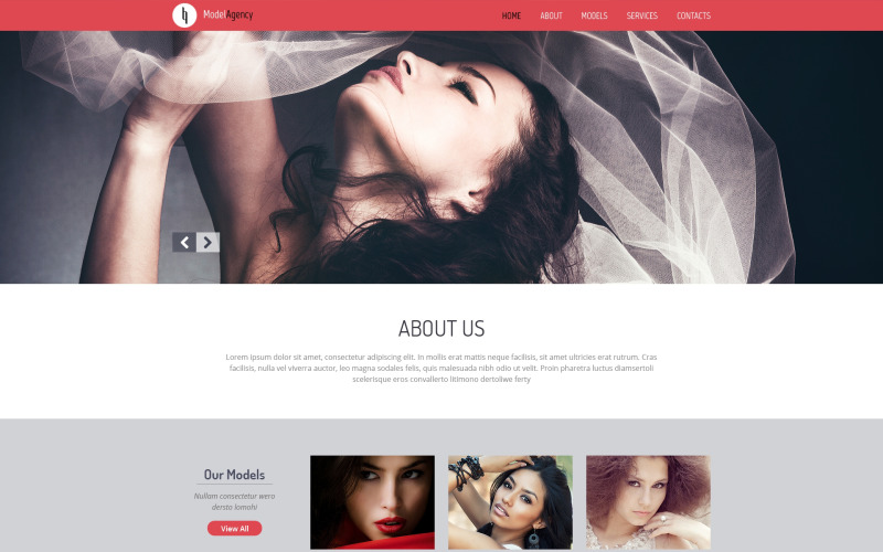Model Agency Responsive Website Template