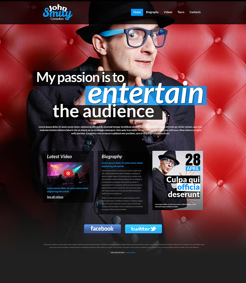 Personal Page Responsive Website Template New Screenshots BIG
