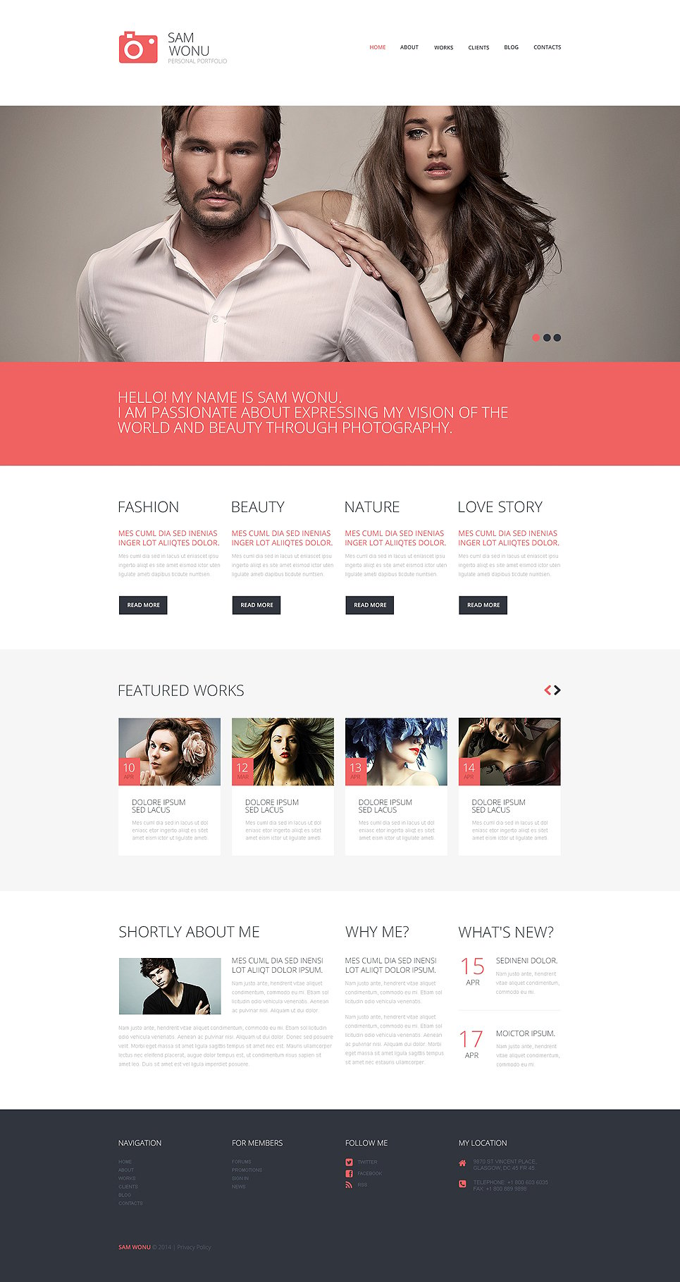 Photographer Portfolio Responsive WordPress Theme New Screenshots BIG