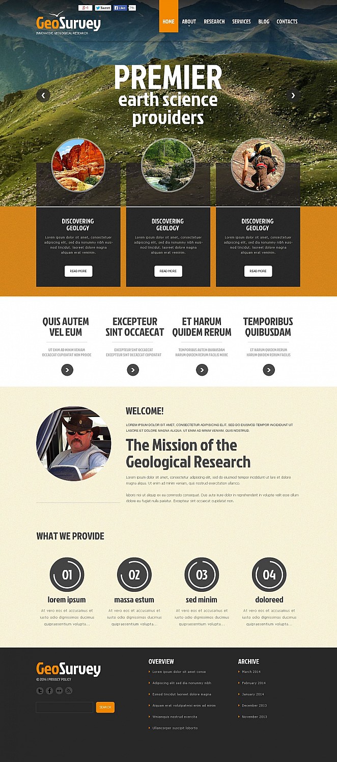 Science Flash CMS Template New Screenshots BIG