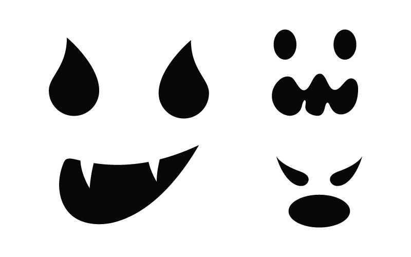 Black Cute ghost Vector icon design illustration v.18 Illustration