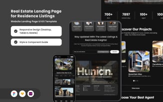 Hunian - Minimalist Real Estate Landing Page