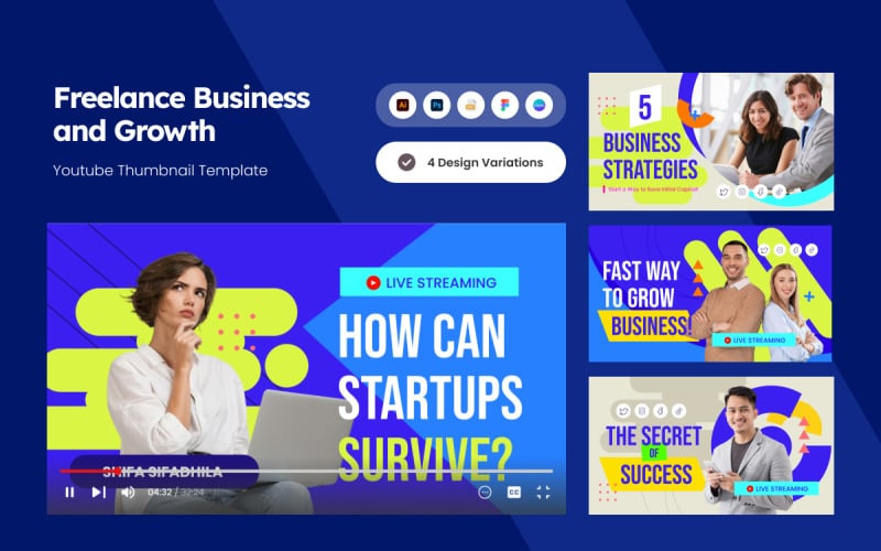 Professional YouTube Thumbnails for Entrepreneurs Social Media