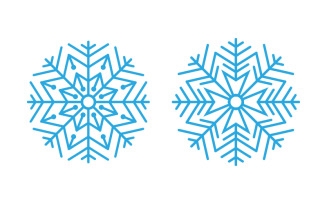 Snowflakes Style Design for Labels, Winter Frozen illustration v.18