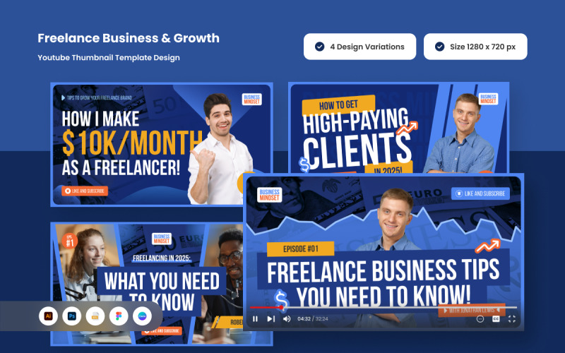 YouTube Thumbnails for Freelance & Business Growth Social Media