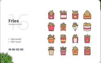 16 Fries Icon Color Collection