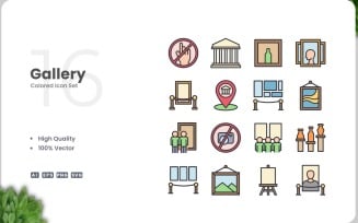 16 Gallery Icon Color Set