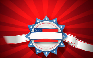 American blank sticker, American award badge, American winner badge