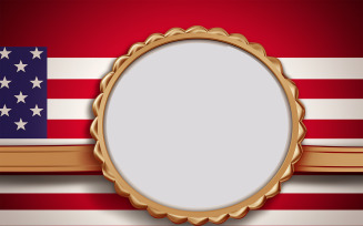 American gold award badge, American winner badge