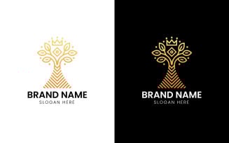 Animal Deer crown tree logo-848