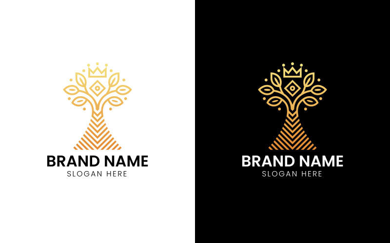Animal Deer crown tree logo-848 Logo Template