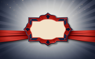 Blank ribbon, blank medal, award badge