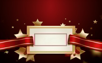 Blank ribbon mockup, award badge design, winner ribbon design