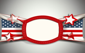 Blank usa award badge design