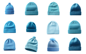 Blue beanie png design bundle