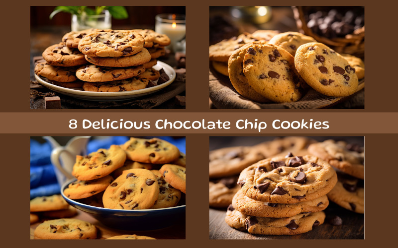 Delicious Chocolate Chip Cookies Illustration