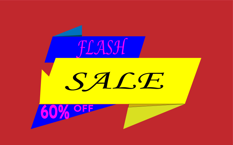 Discount Flash Sale Marketing Vecctor Banner Tag 06 Product Mockup