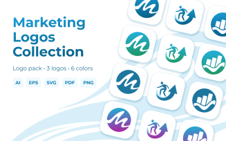 On Wave Marketing – Minimal Universal Logo Pack for Marketing Agencies