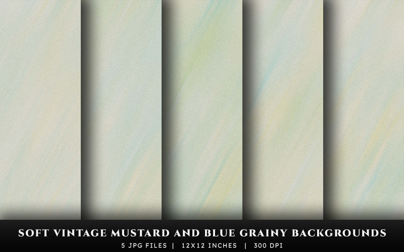 Soft Vintage Mustard and Blue Grainy Texture Backgrounds