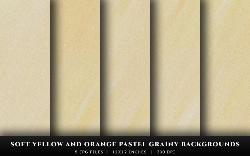 Soft Yellow and Orange Pastel Grainy Texture Backgrounds