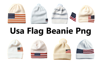 Usa flag beanie png design bundle