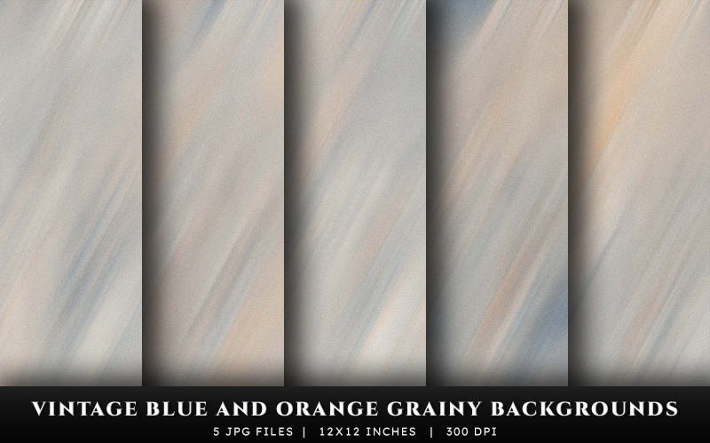 Vintage Blue and Orange Grainy Texture Backgrounds