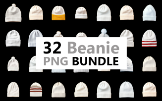 White beanie png bundle design
